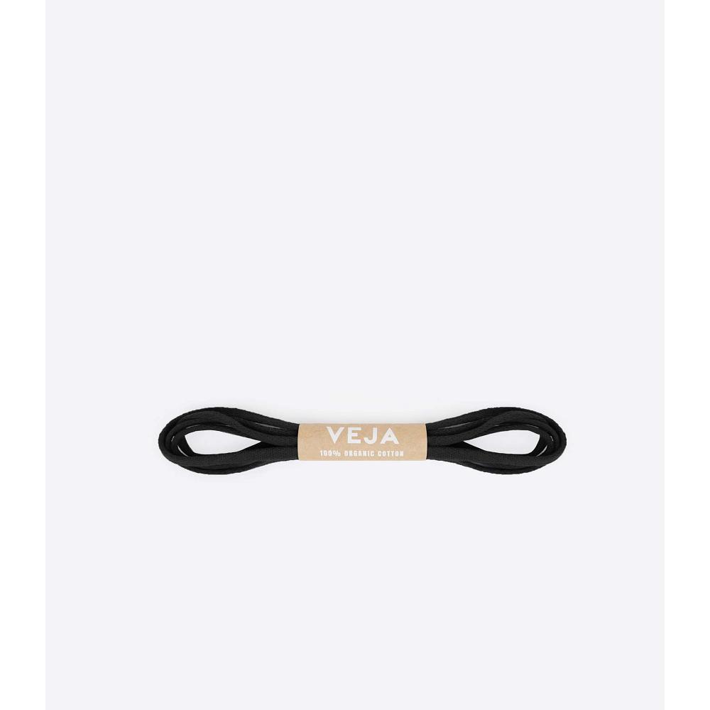 Veja LACES ORGANIC COTTON BLACK Topanky Damske Čierne | SK 472OKI